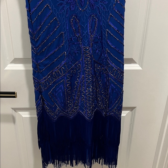Blue Beaded Dress - Picture 4 of 7